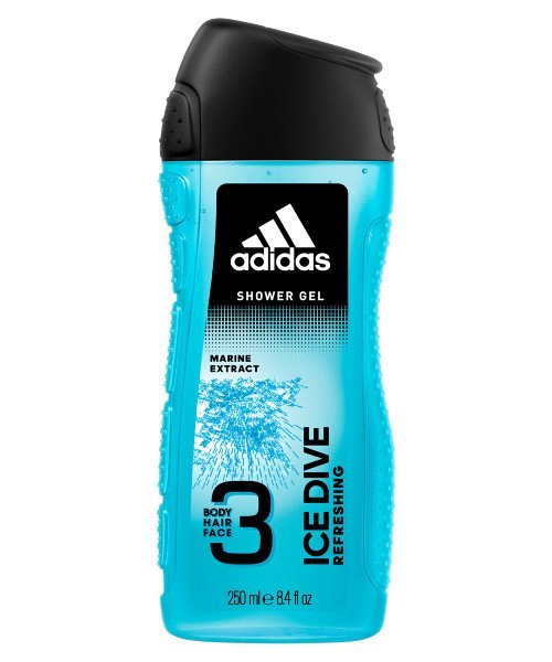 Ice-dive-shower-gel-by-adidas-the-perfume-shoppk.jpg Ice Dive 3in1 Body Hair and Face Shower Gel By Adidas - Image 1